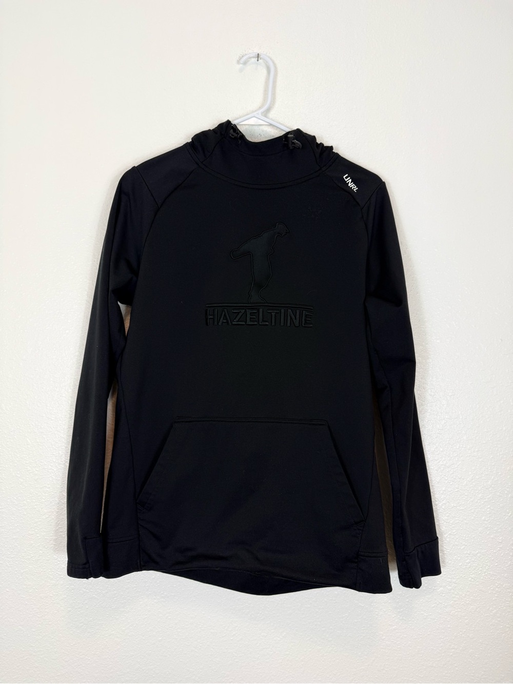 Hazeltine Men's Black Pullover Hoodie By UNRL Stretch Fleece
